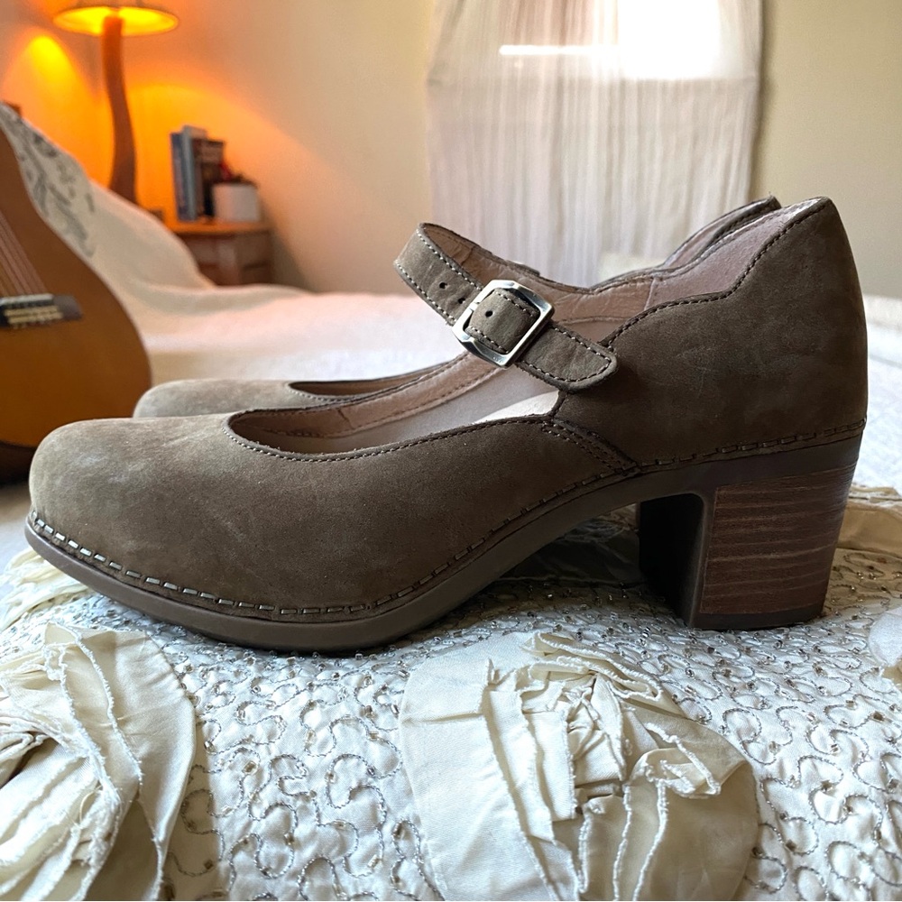 Dansko Taupe Mary Jane Heels - Picture 11 of 14